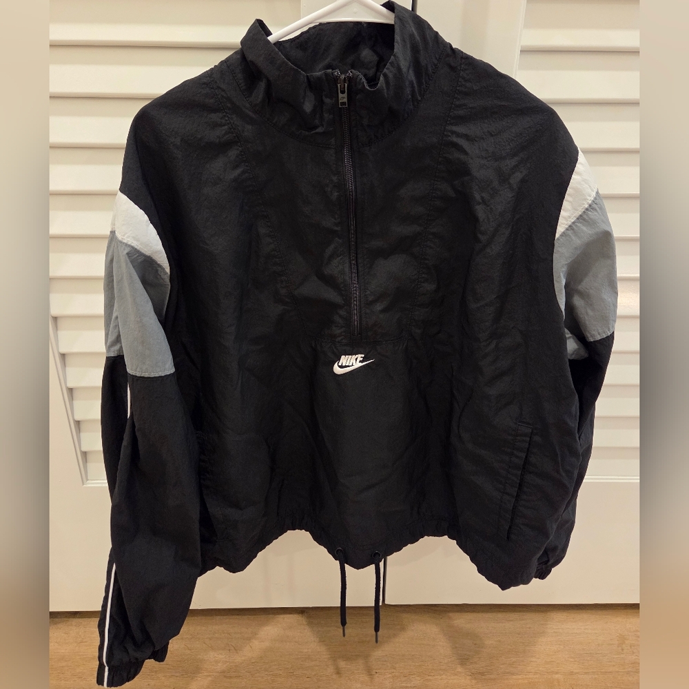 Nike Black and Gray Windbreaker Jacket